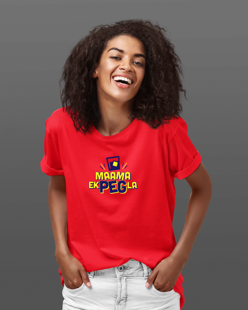 Mama Ek Peg la Unisex T-shirt Red
