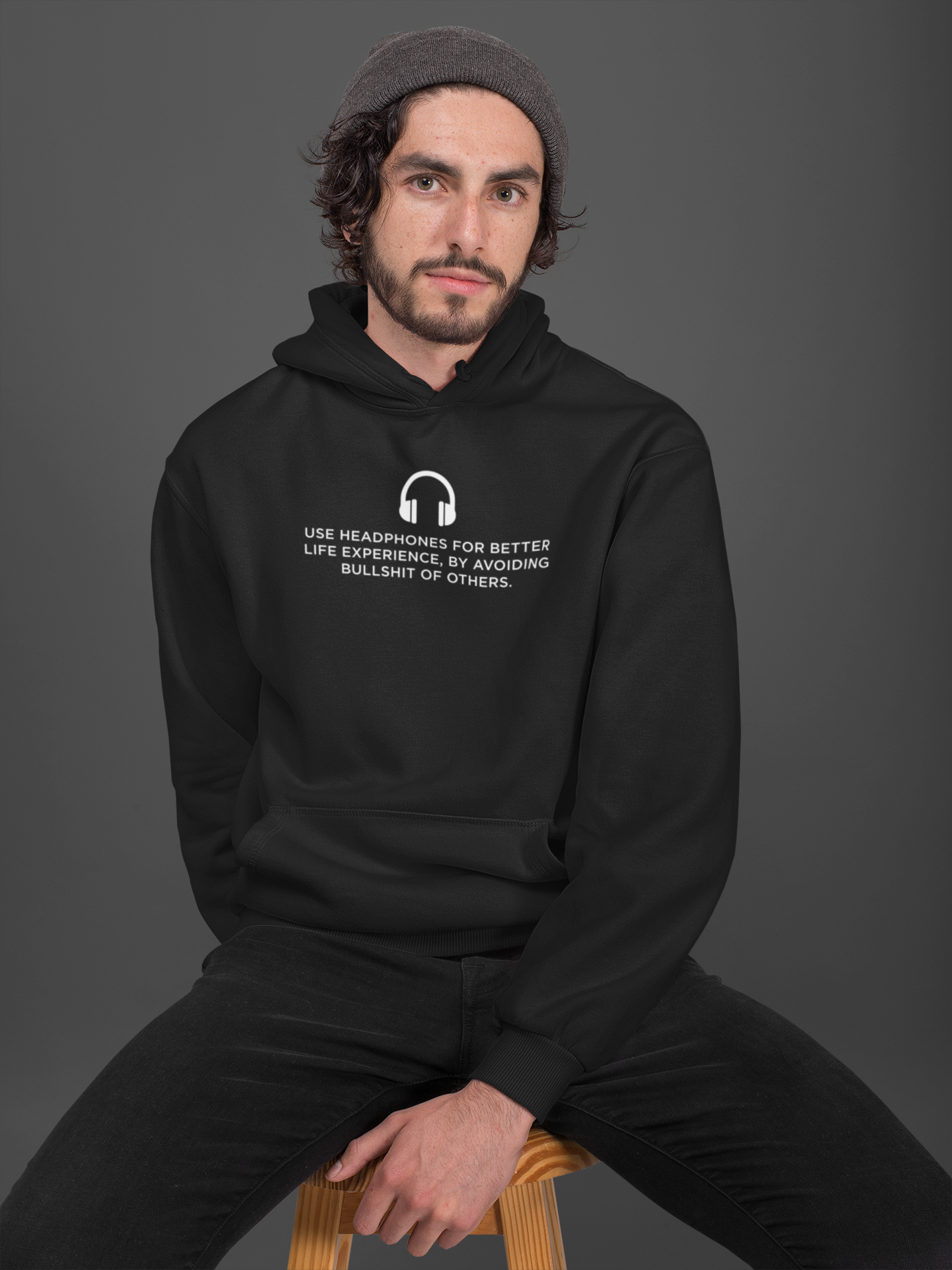 Use HeadPhones Unisex Hoodie - ateedude