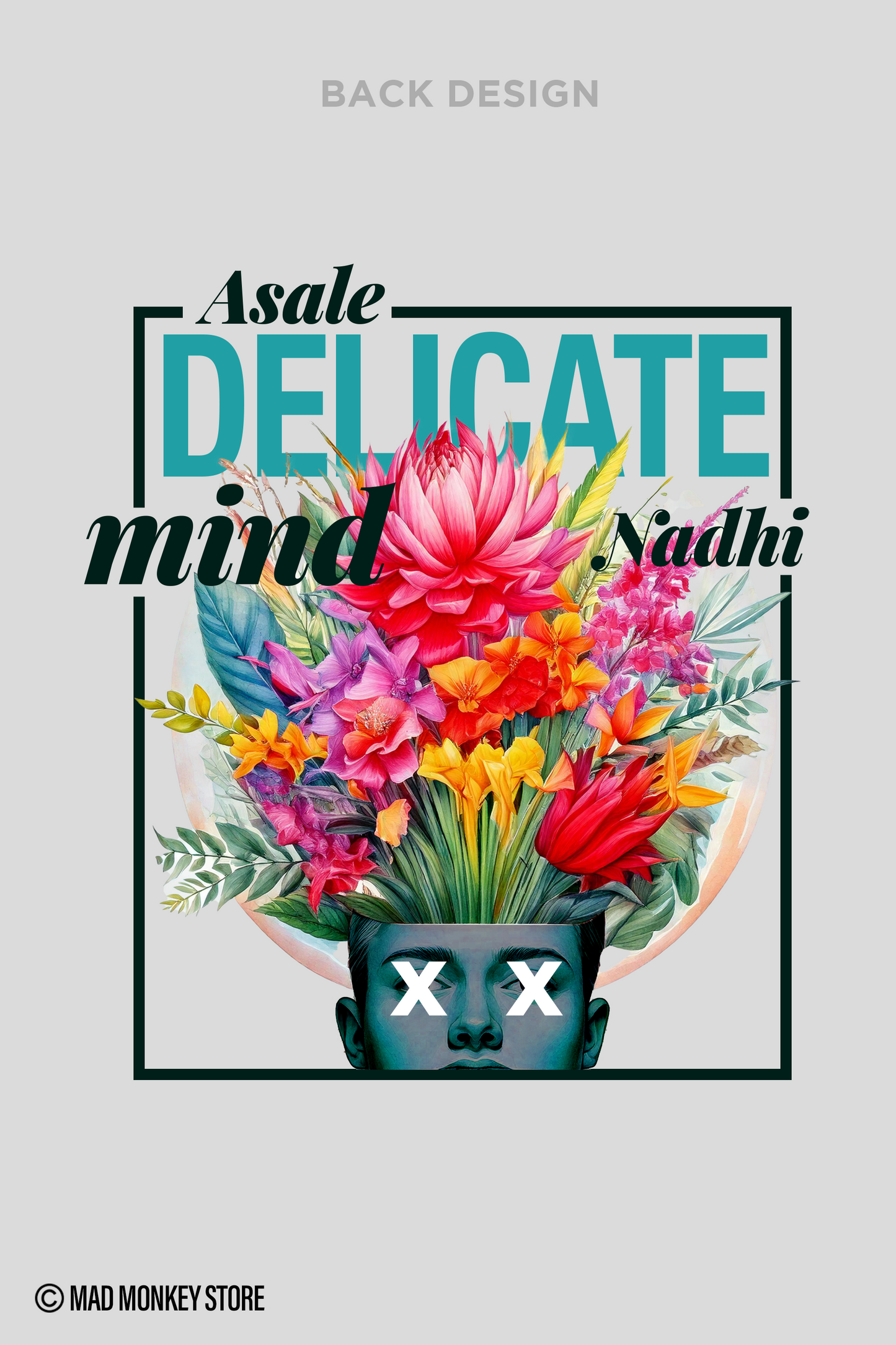 Asale Delicate Mind Naadhi Oversized White Unisex T-shirt