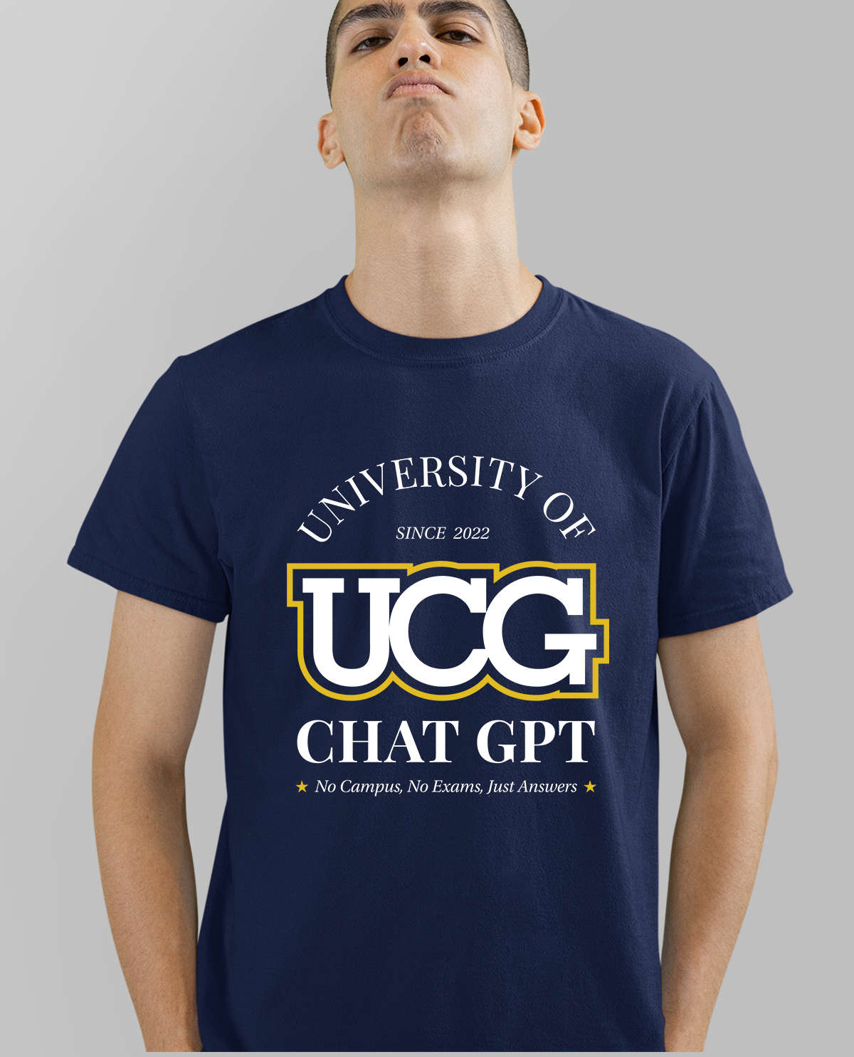 University Of Chat GPT Unisex T-shirt Navy Blue