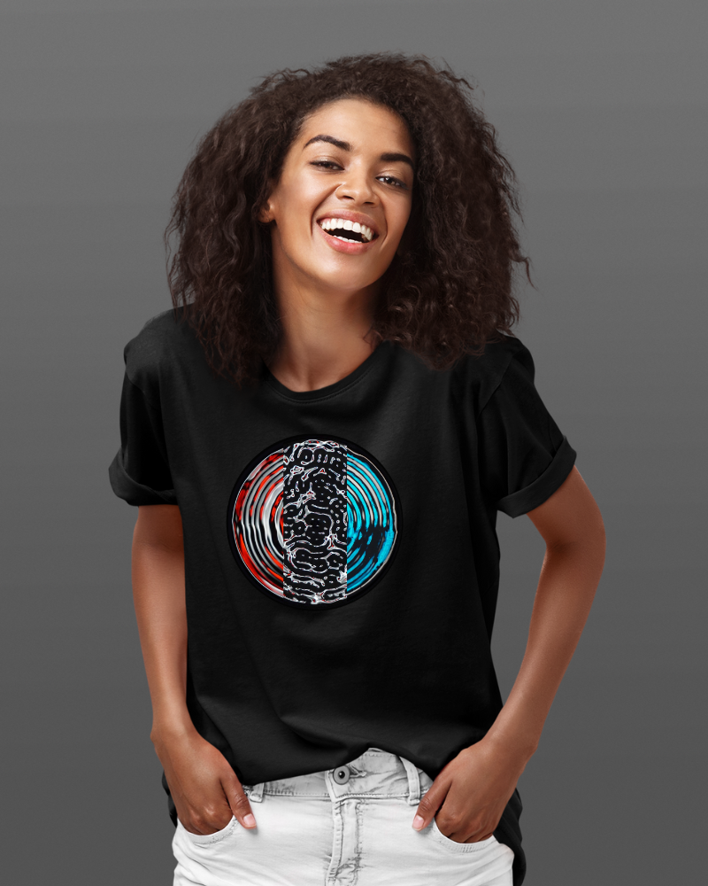 Dancing Rangoli Unisex T-Shirt Black