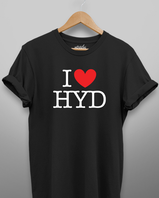 I Love Hyd Unisex T-shirt Black