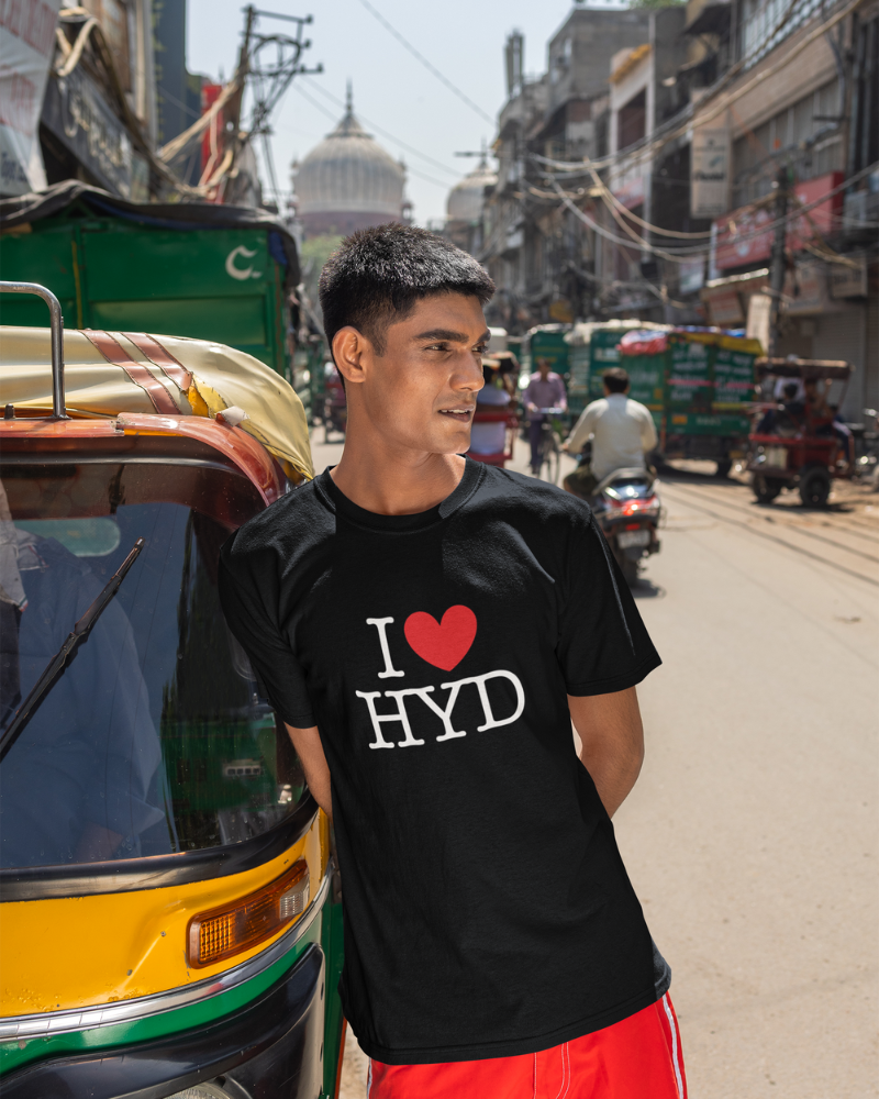 I Love Hyd Unisex T-shirt Black