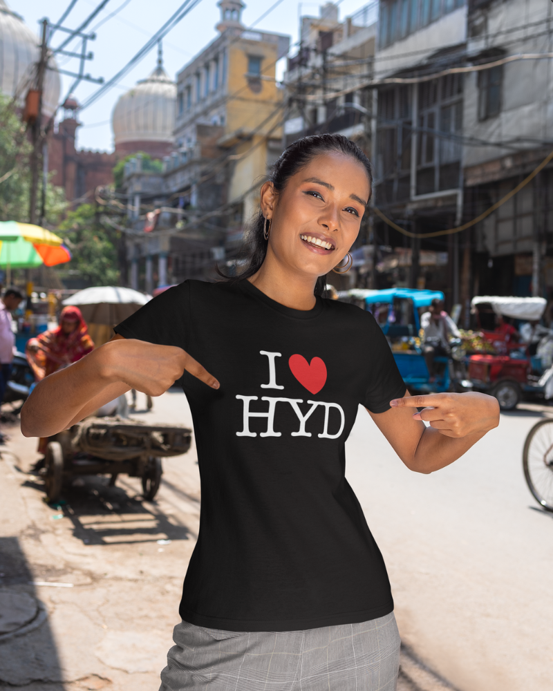 I Love Hyd Unisex T-shirt Black
