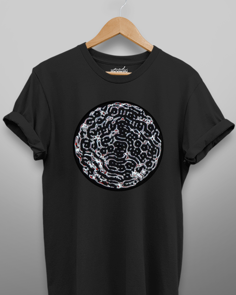 White Dancing Rangoli Unisex T-Shirt Black