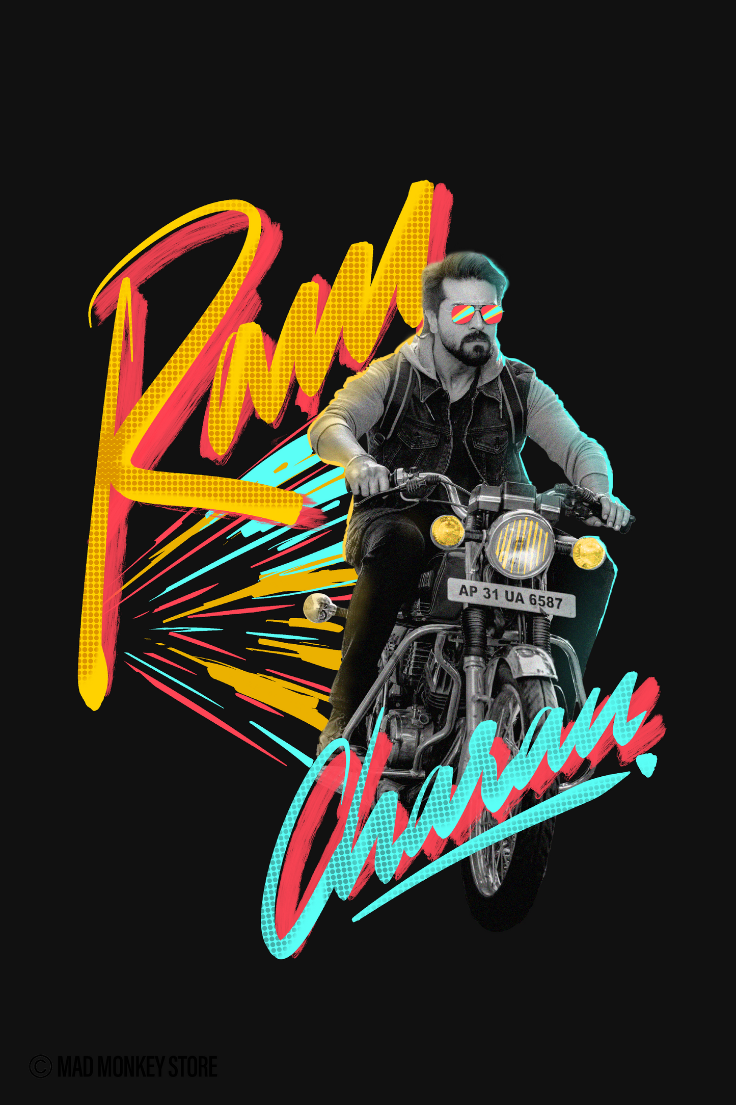 Ram Charan Oversized Black Unisex T-shirt