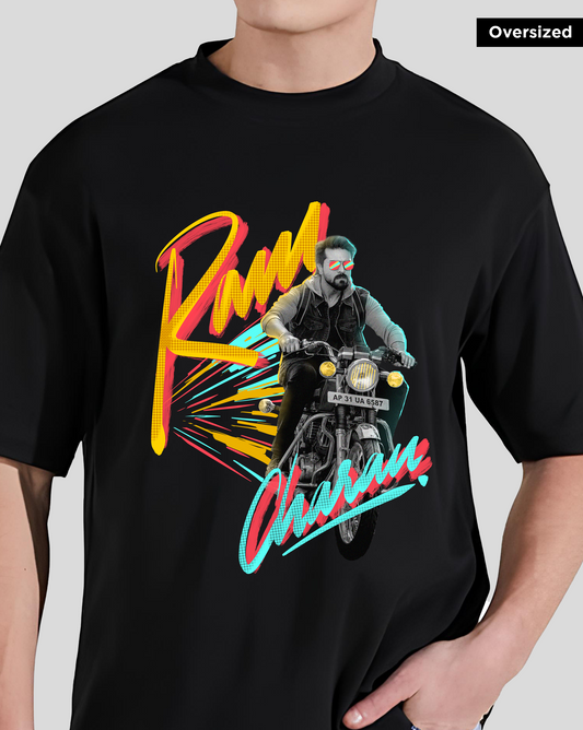 Ram Charan Oversized Black Unisex T-shirt