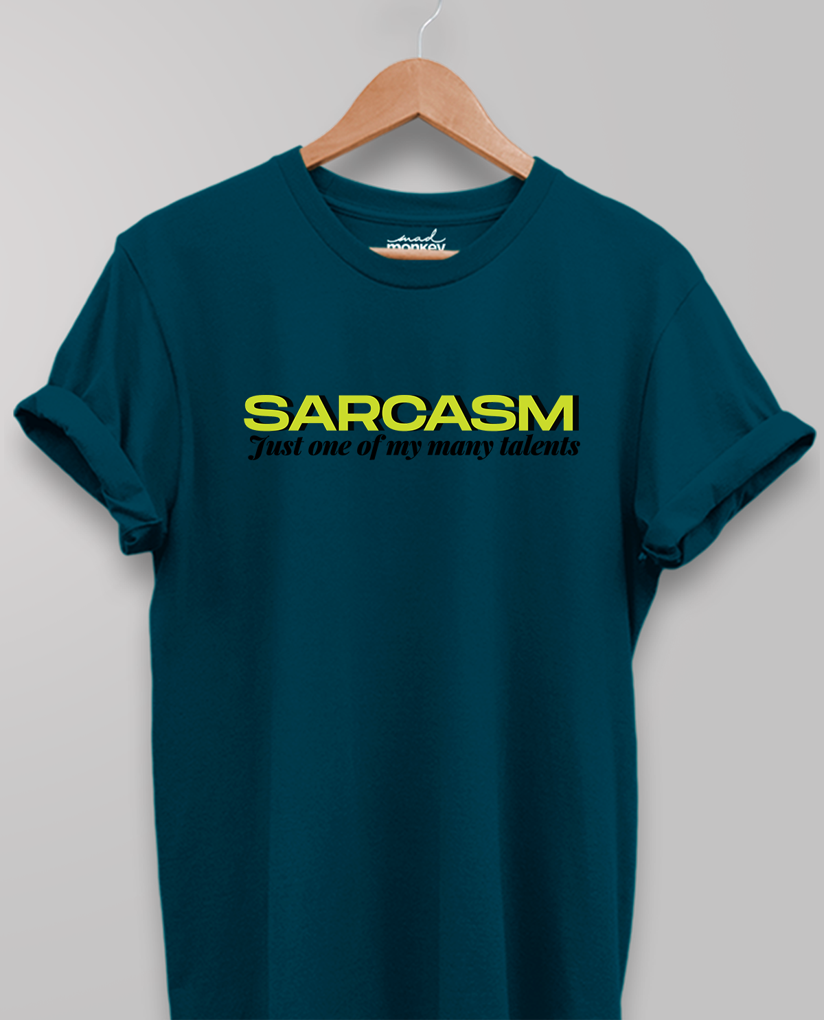 SARCASM Unisex T-shirt Petrol Blue