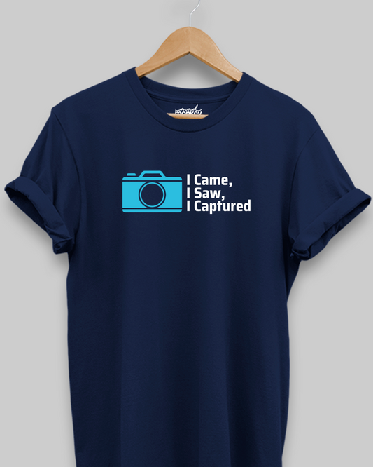 I saw I came I captured Unisex T-shirt Navy Blue