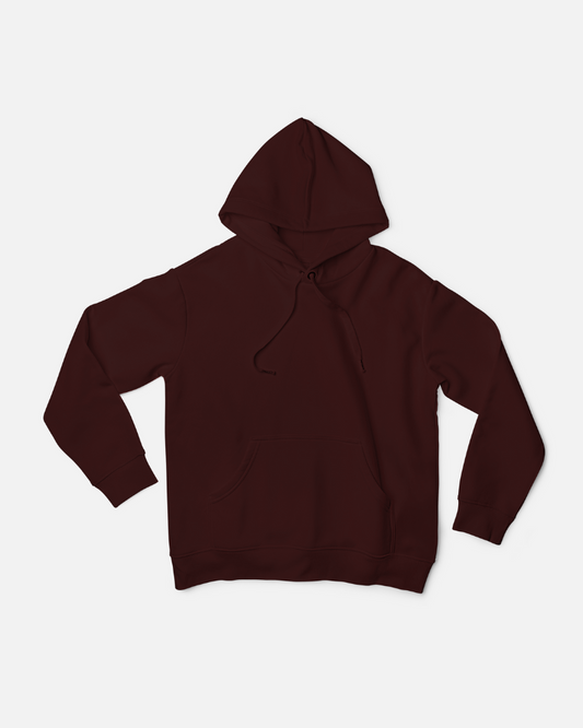 Maroon Unisex Plain Hoodie