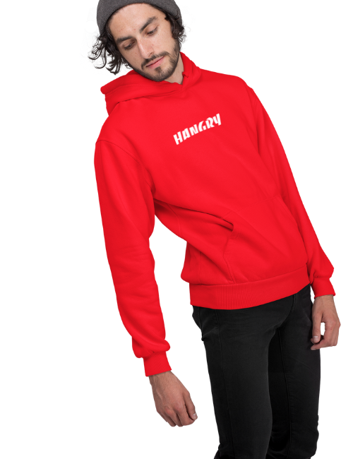 Hangry Minimal Unisex Hoodie Red