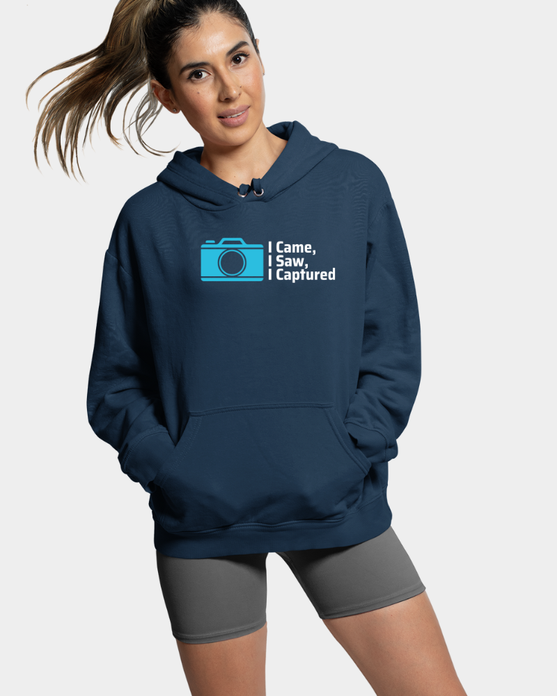 I came I saw I captured Unisex Hoodie Navy Blue