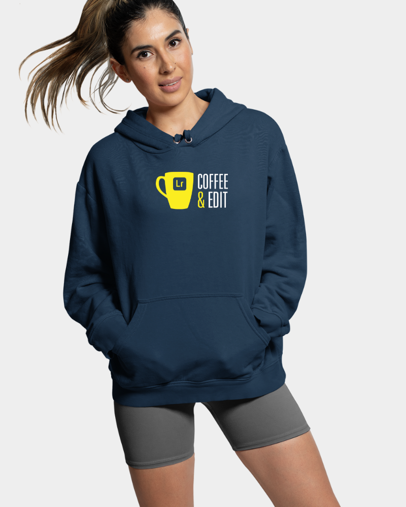 Coffee & Edit Unisex Hoodie Navy Blue