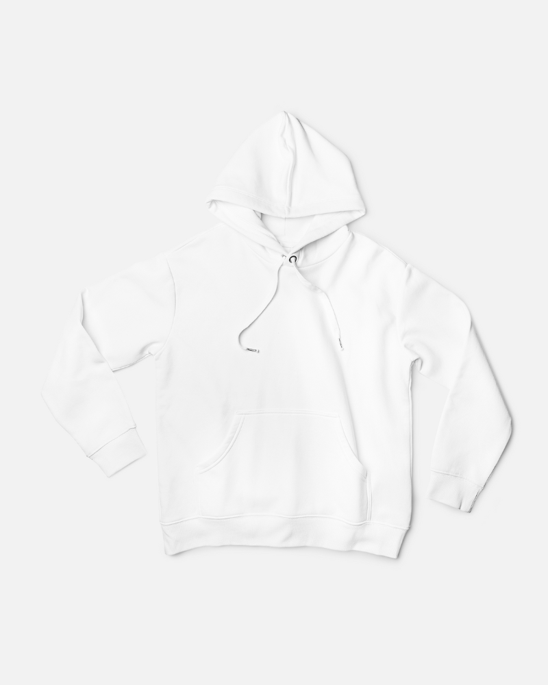 White Unisex Plain Hoodie