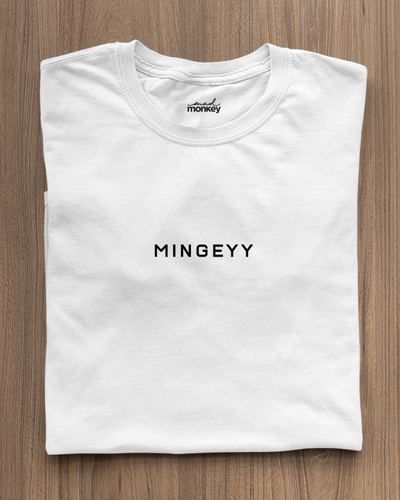 Mingey Minimal Unisex T-shirt White