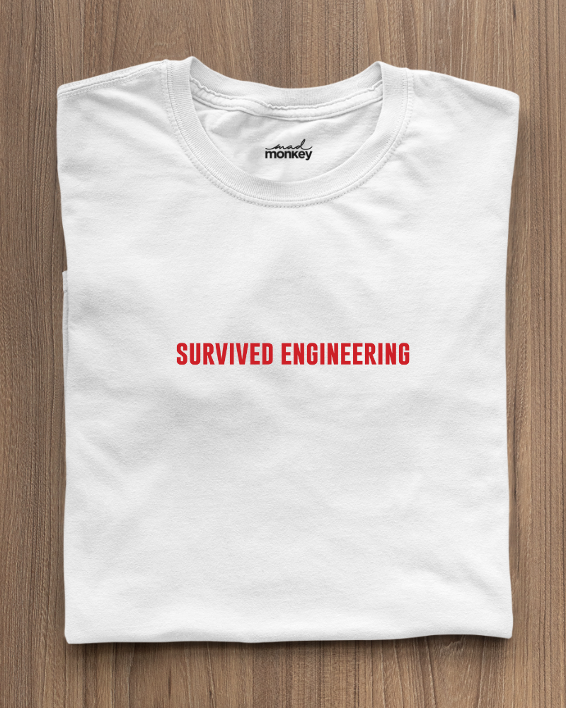 Survived Engineering Minimal Unisex T-shirt White
