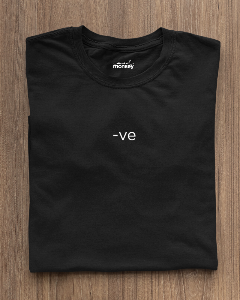 '-ve Minimal Unisex T-shirt Black