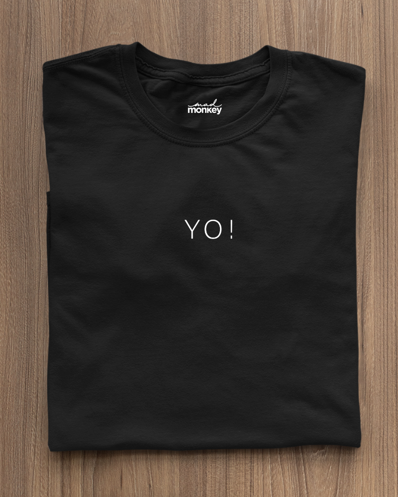 Yo! Minimal Unisex T-shirt Black