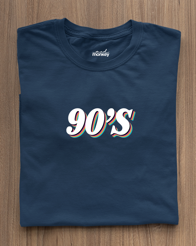 90's Minimal Unisex T-shirt Navy Blue