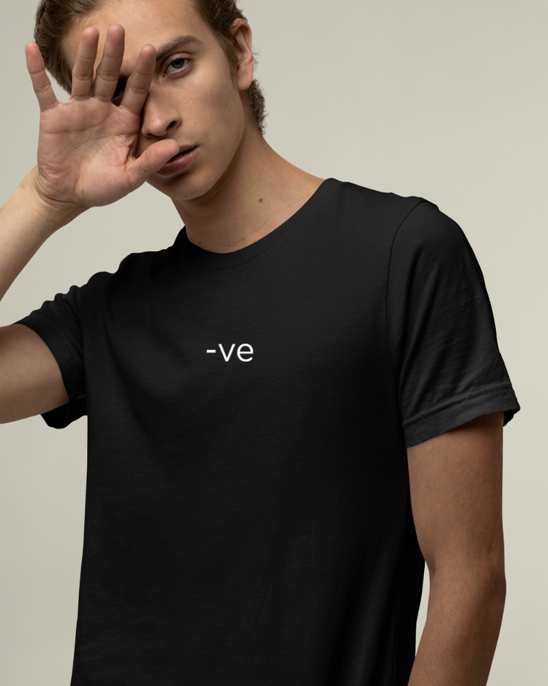 '-ve Minimal Unisex T-shirt Black