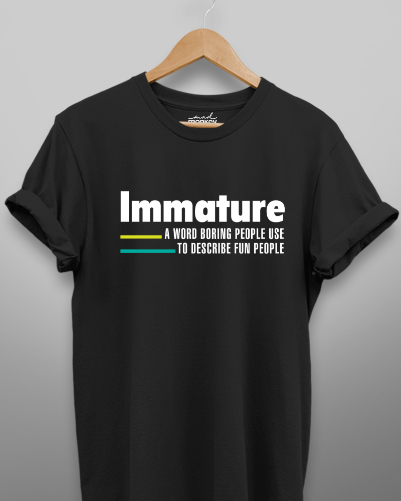Immature Unisex T-shirt Black