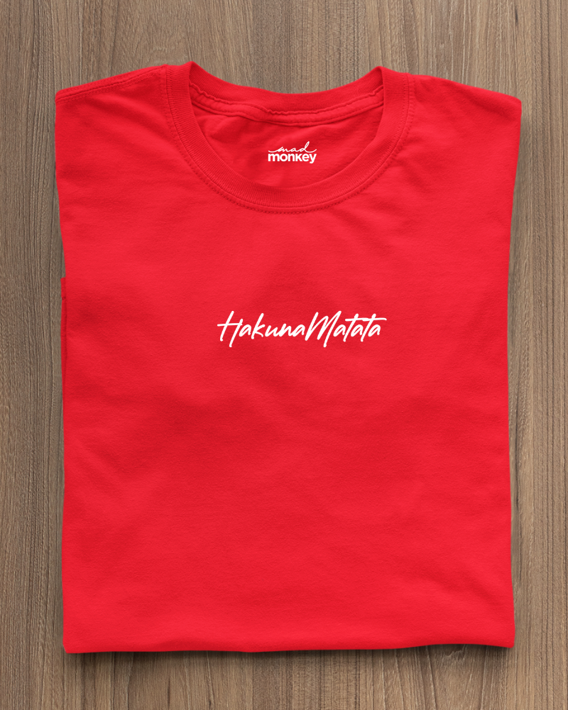 Hakuna Matata Minimal Unisex T-shirt Red