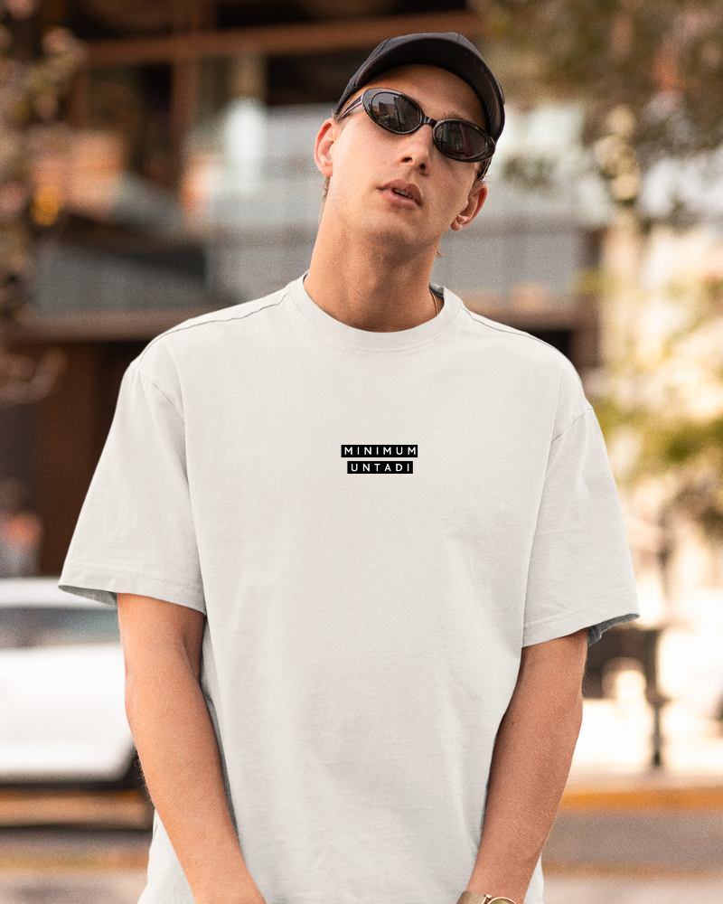 Oversized Telugu Minimals : Minimum Untadi White Unisex T-shirt