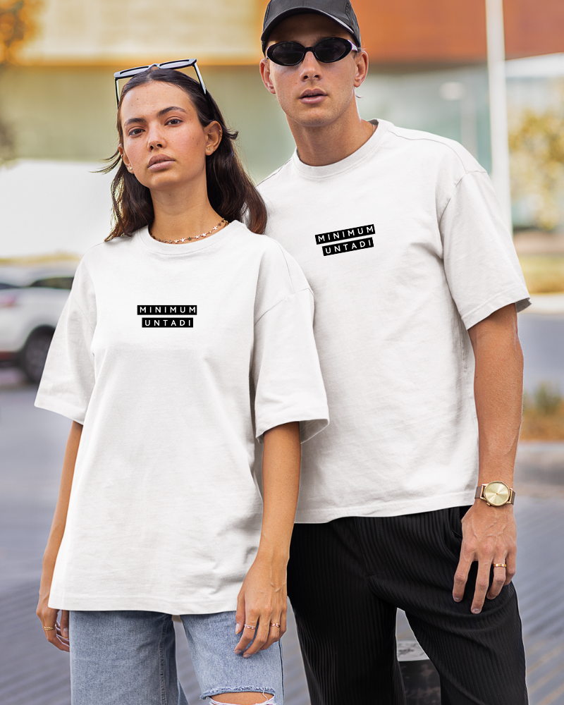 Oversized Telugu Minimals : Minimum Untadi White Unisex T-shirt