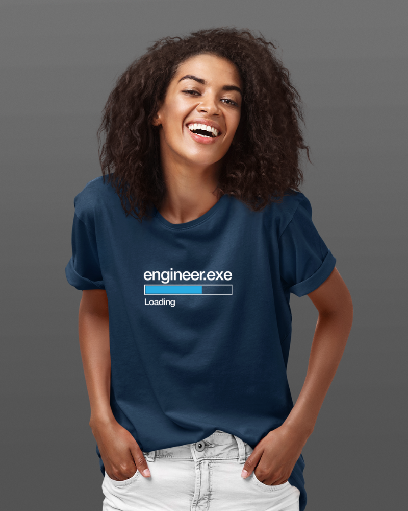 Engineer.exe Loading Unisex T-shirt Navy Blue
