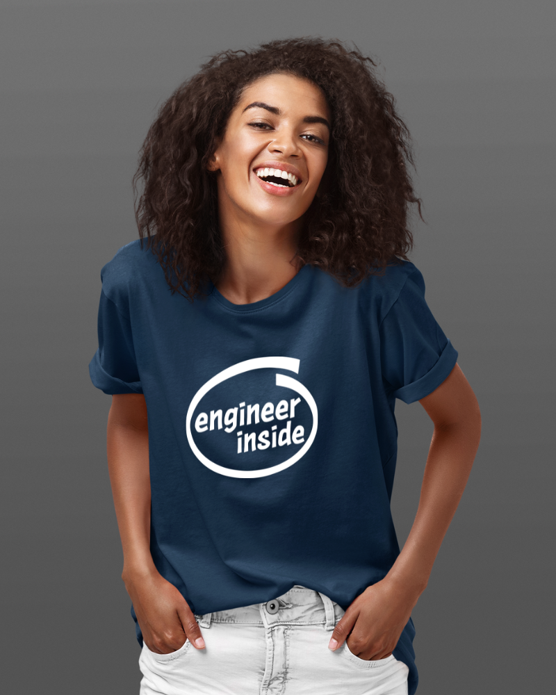 Engineer Inside! Unisex T-shirt Navy Blue
