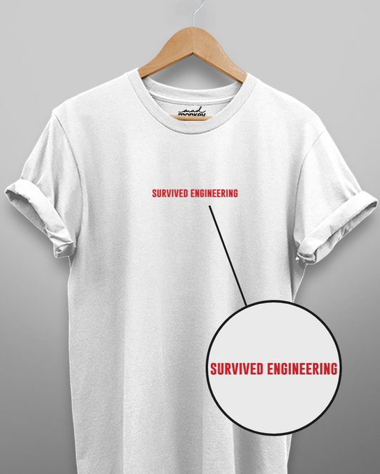 Survived Engineering Minimal Unisex T-shirt White