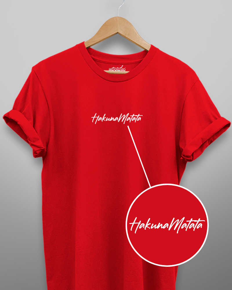 Hakuna Matata Minimal Unisex T-shirt Red