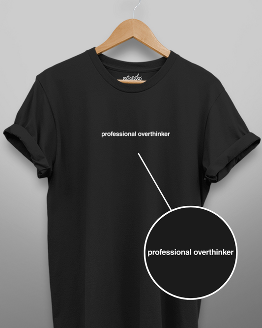 Professional Overthinkers Minimal Unisex T-shirt Black