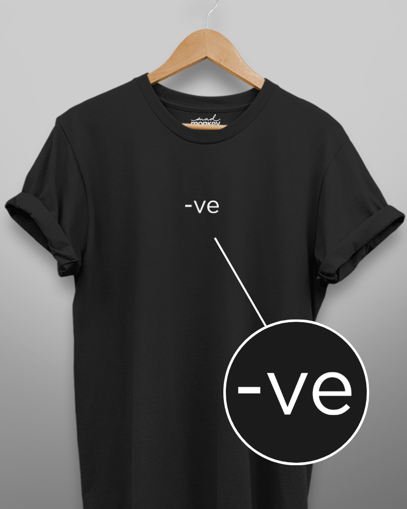 '-ve Minimal Unisex T-shirt Black