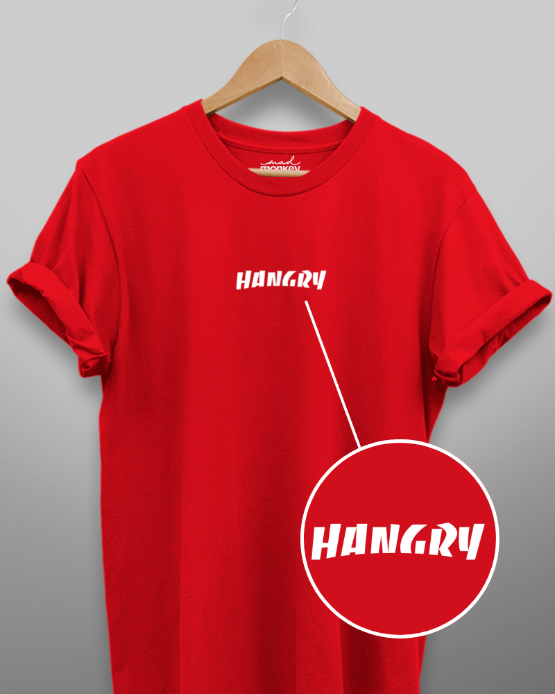 Hangry Minimal Unisex T-shirt Red