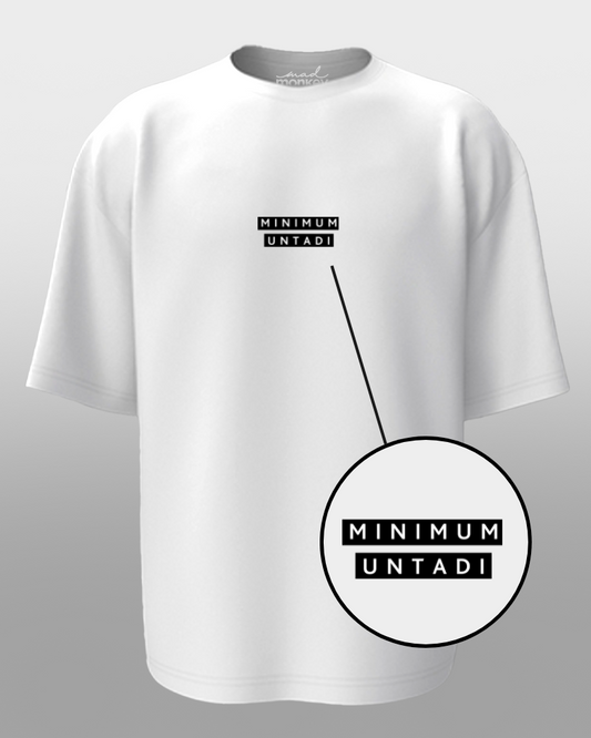 Oversized Telugu Minimals : Minimum Untadi White Unisex T-shirt