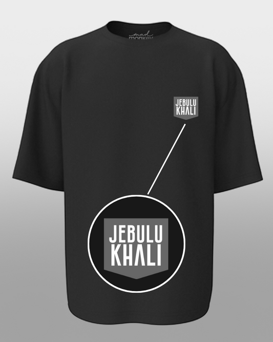 Oversized Telugu Minimals : Jebulu Khali Black Unisex T-shirt