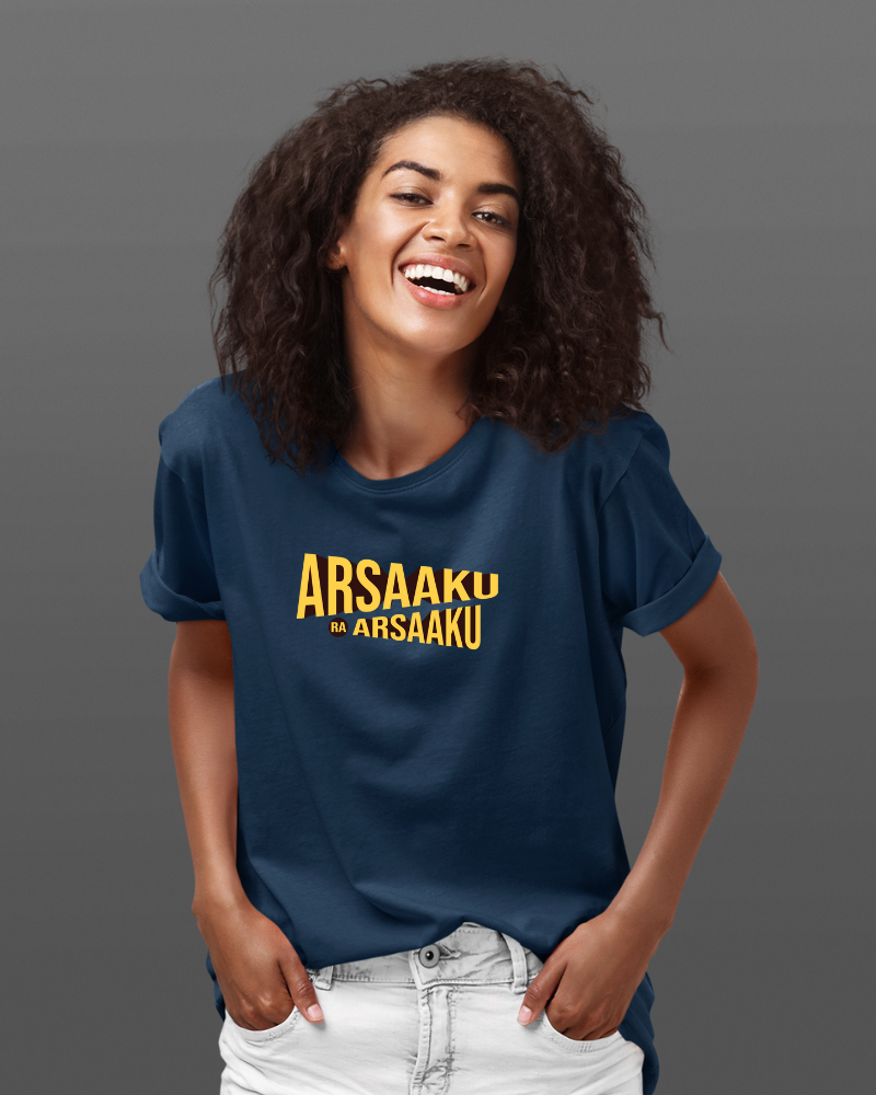 Arsaaku ra arsaaku Unisex T-shirt Navy Blue