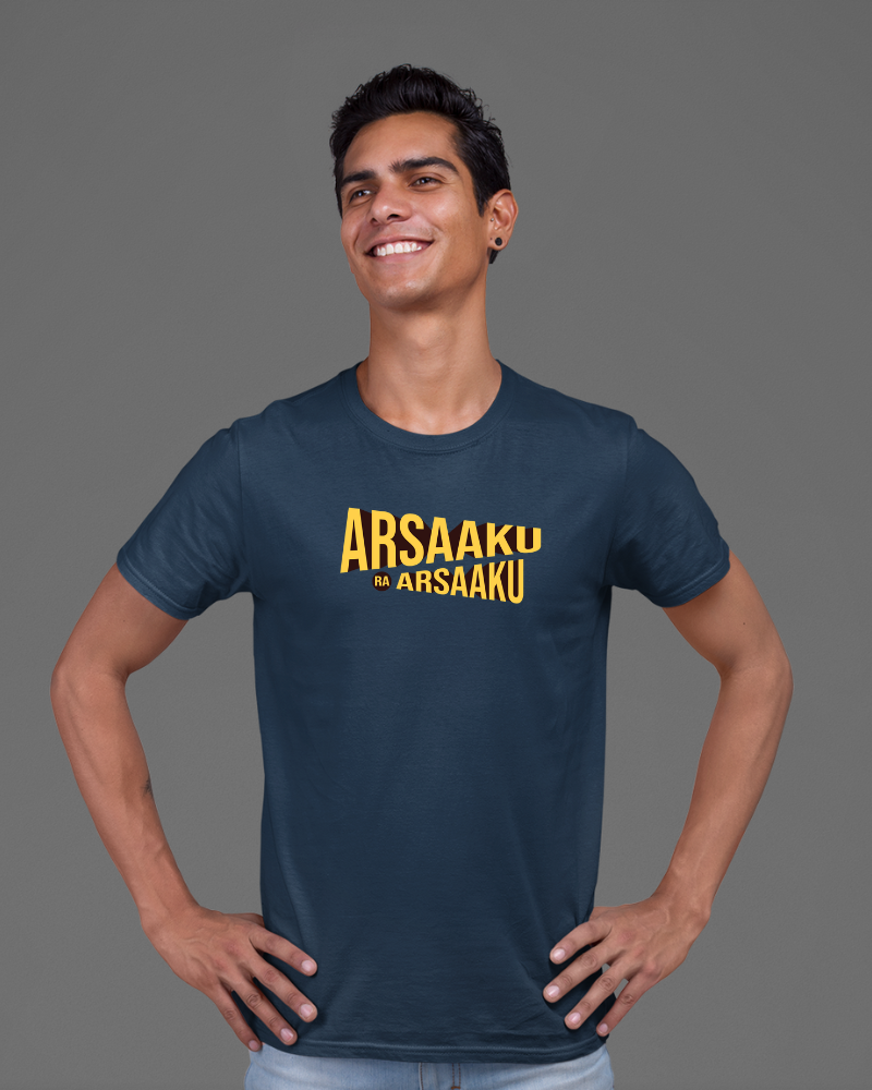 Arsaaku ra arsaaku Unisex T-shirt Navy Blue