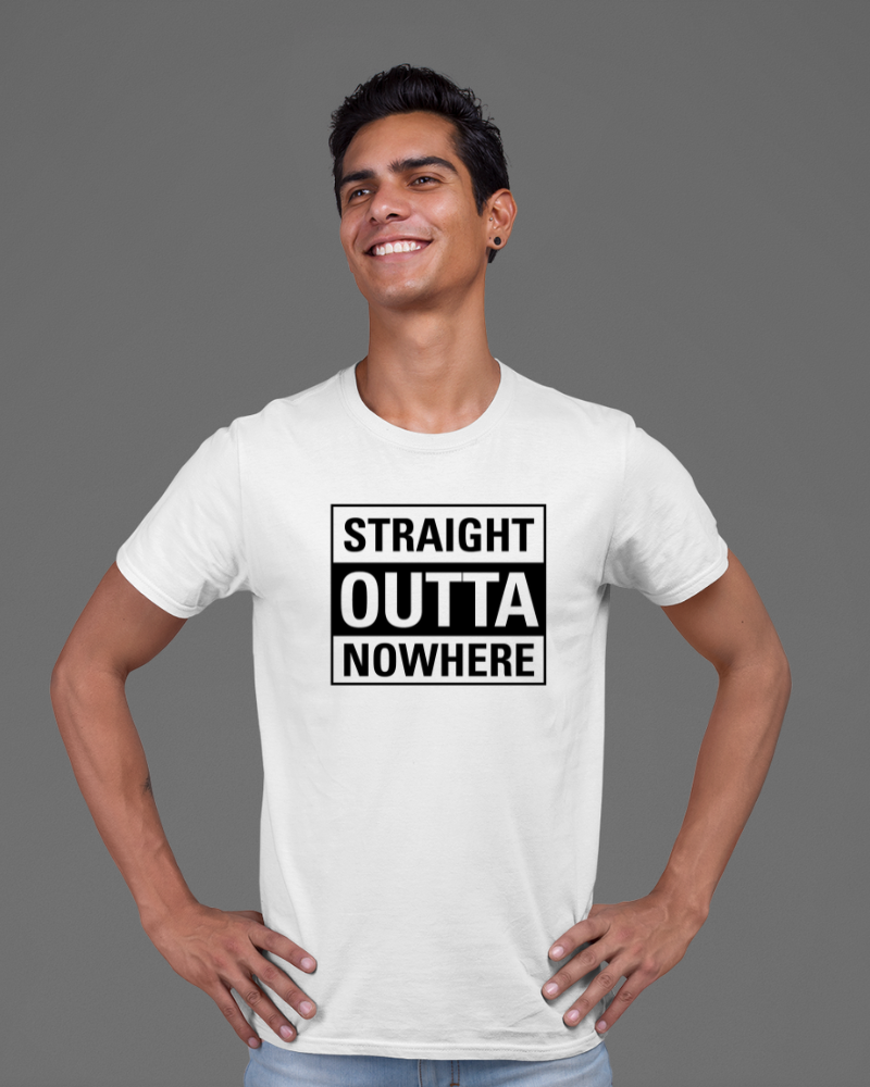 Straight Outta Nowhere Unisex T-shirt White