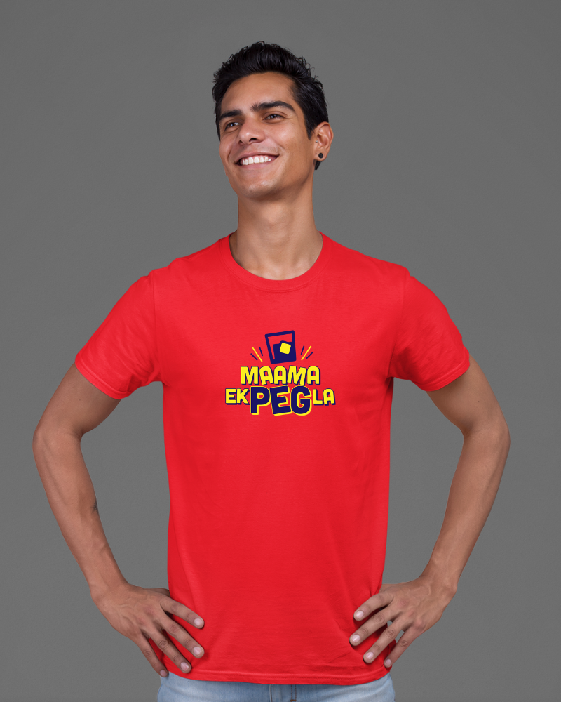 Mama Ek Peg la Unisex T-shirt Red