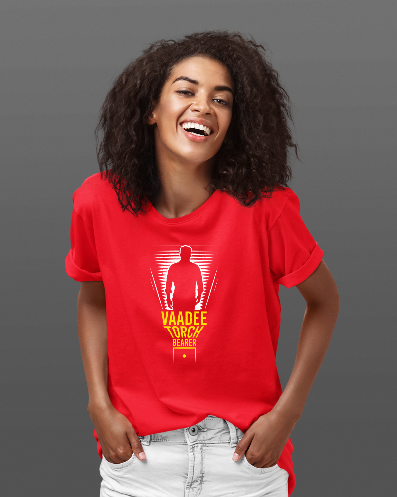 Jr NTR - Vaade Torch Bearer Unisex T-shirt Red - Mad Monkey