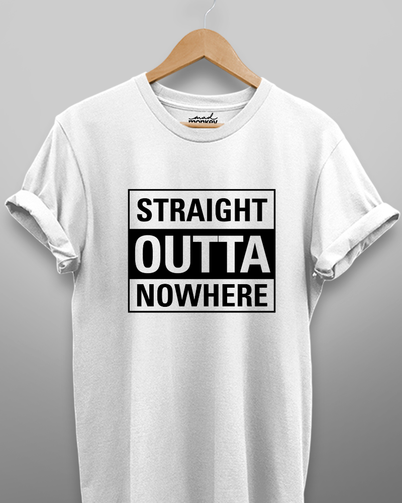 Straight Outta Nowhere Unisex T-shirt White