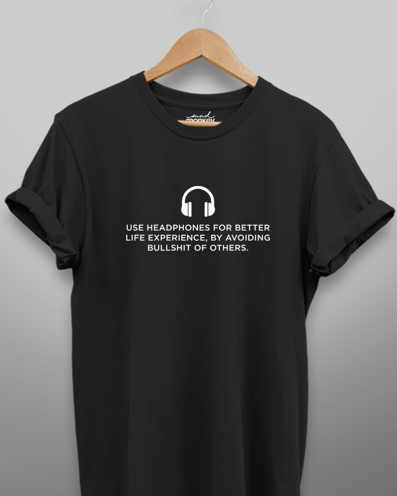 Use Headphones Unisex T-shirt - Mad Monkey