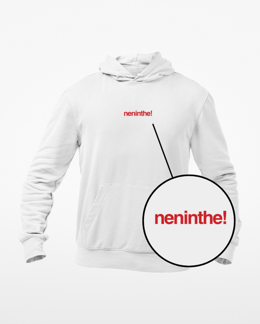 Neninthe Minimal Unisex Hoodie White