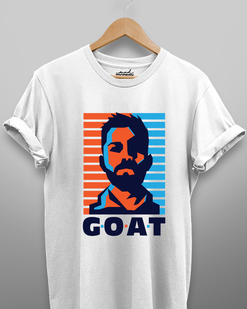 G.O.A.T Virat Kohli Unisex Tshirt White