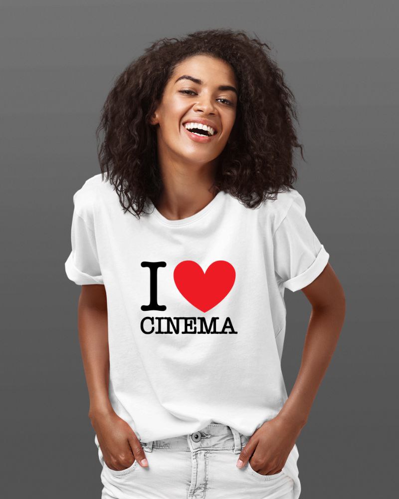 I Love Cinema Unisex T-shirt White