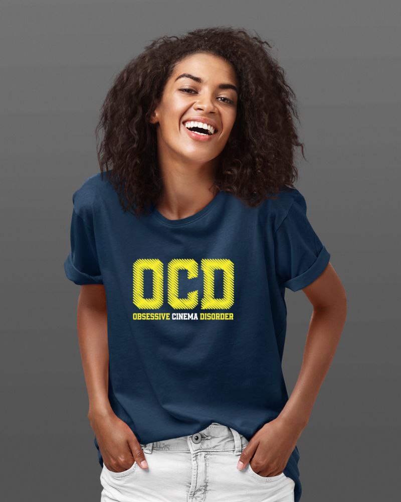 OCD- Obsessive Cinema Disorder Unisex T-shirt Navy Blue