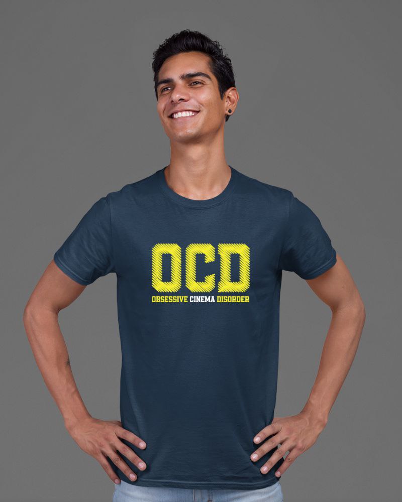 OCD- Obsessive Cinema Disorder Unisex T-shirt Navy Blue