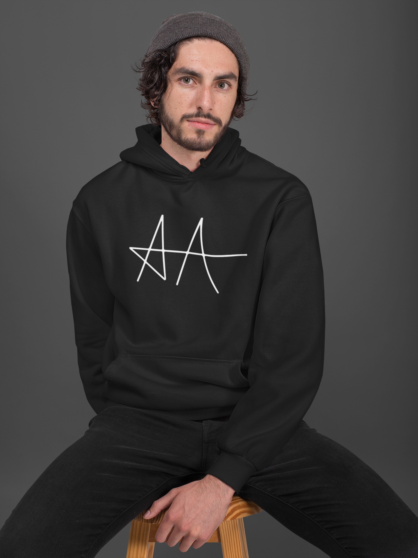 Allu Arjun AA Black Unisex Hoodie - ateedude